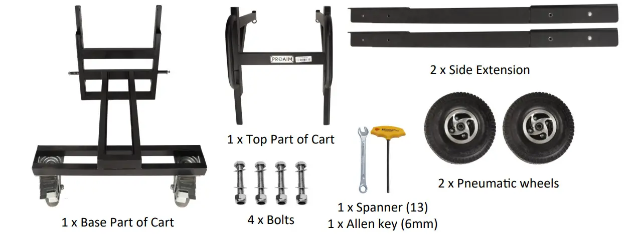 PROAIM CT-VNGD-CS Vanguard Collapsible Cart for Holding C-Stands - in the box