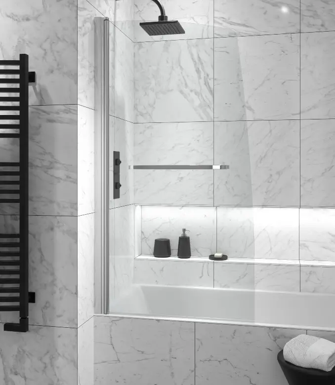 Aqualux 22108 Half Frame Sail Bath Screen Instructions