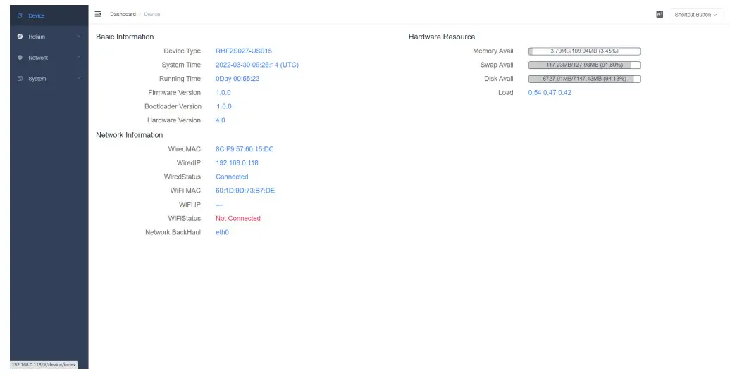 RiSiNGHF RHF2S027 Web Interface - Figure 7