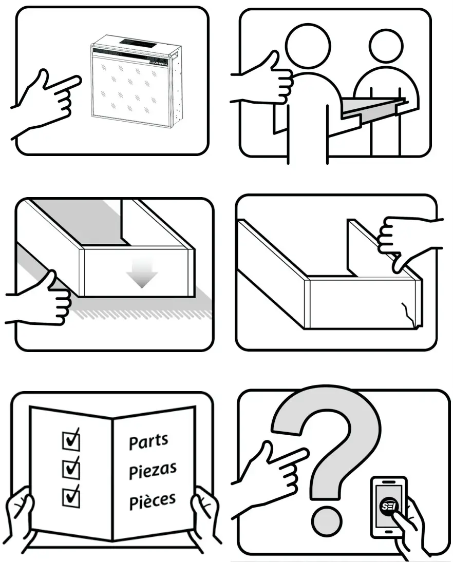 Southern ENTERPRISES HD054339 Saleh 54 25 in Smart Electric Fireplace in Dark Brown - ASEMBLY13