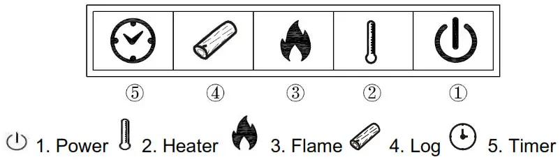 Southern ENTERPRISES HD054339 Saleh 54 25 in Smart Electric Fireplace in Dark Brown - Control Panel