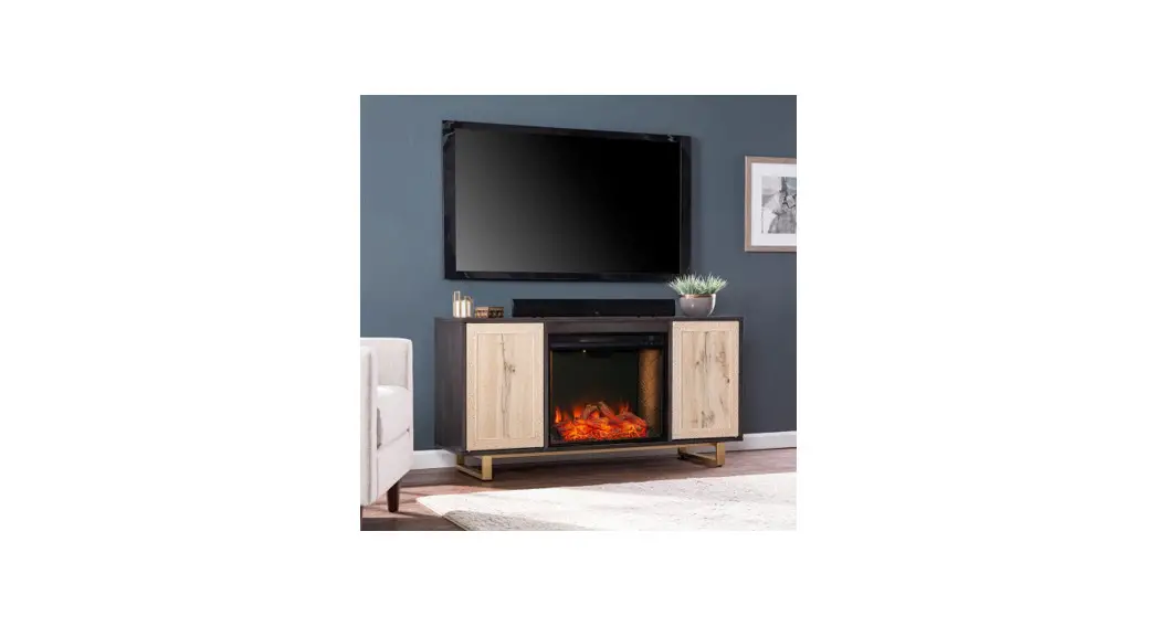 Southern Enterprises Hd054339 Saleh 54.25 In. Smart Electric Fireplace In Dark Brown Instruction Manual