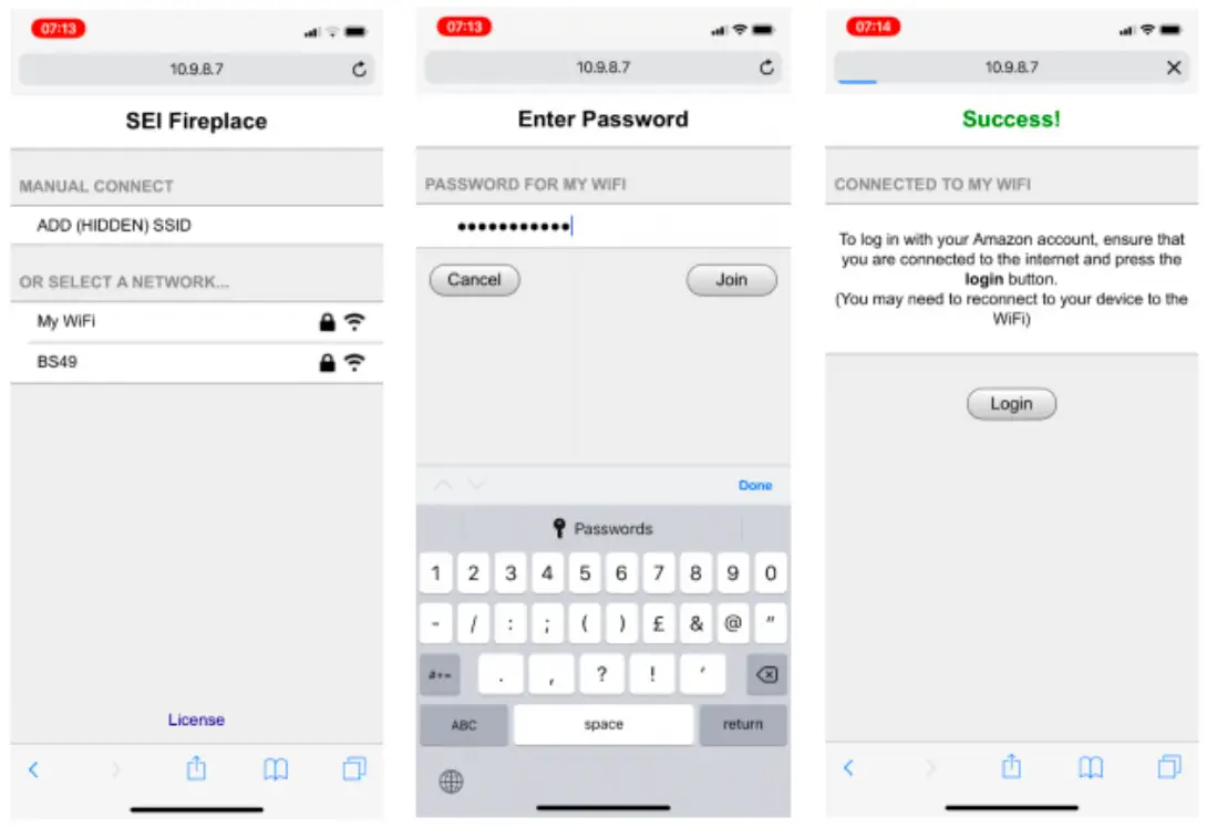 Southern ENTERPRISES HD054339 Saleh 54 25 in Smart Electric Fireplace in Dark Brown - fireplace WiFi 1