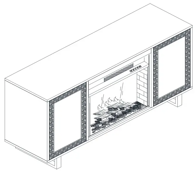 Southern ENTERPRISES HD054339 Saleh 54 25 in Smart Electric Fireplace in Dark Brown