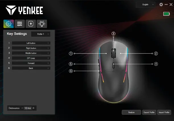 YENKEE YMS 3500 Wireless RGB Gaming Mouse-2