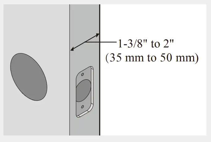 Prepare the door and check dimensions