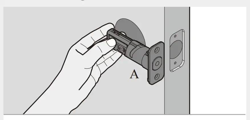 Install the latch and strike