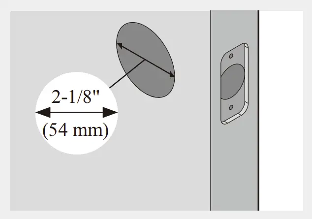 Prepare the door and check dimensions