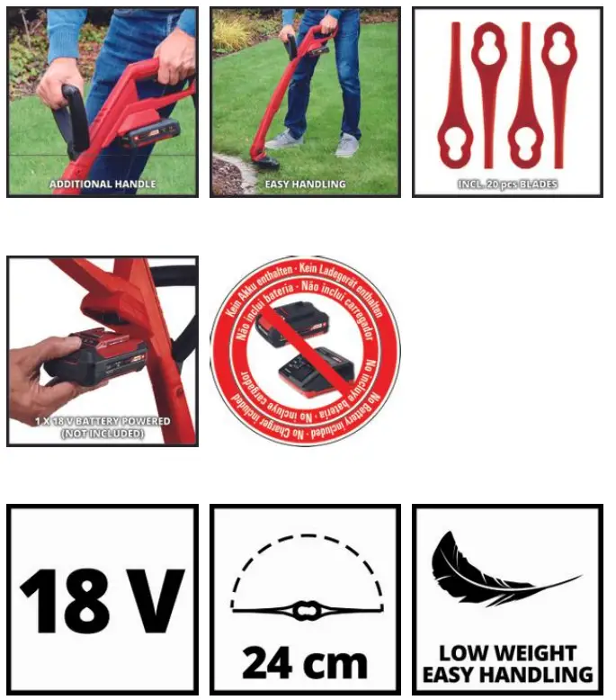 Einhell GC-CT 18 24 Li P-Solo Cordless Lawn Trimmer fig 1