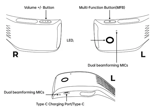 havit HAKII MIX Open Ear Smart Headband - OVERVIEW