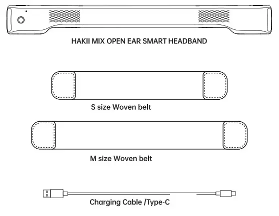 havit HAKII MIX Open Ear Smart Headband - Whats in the box