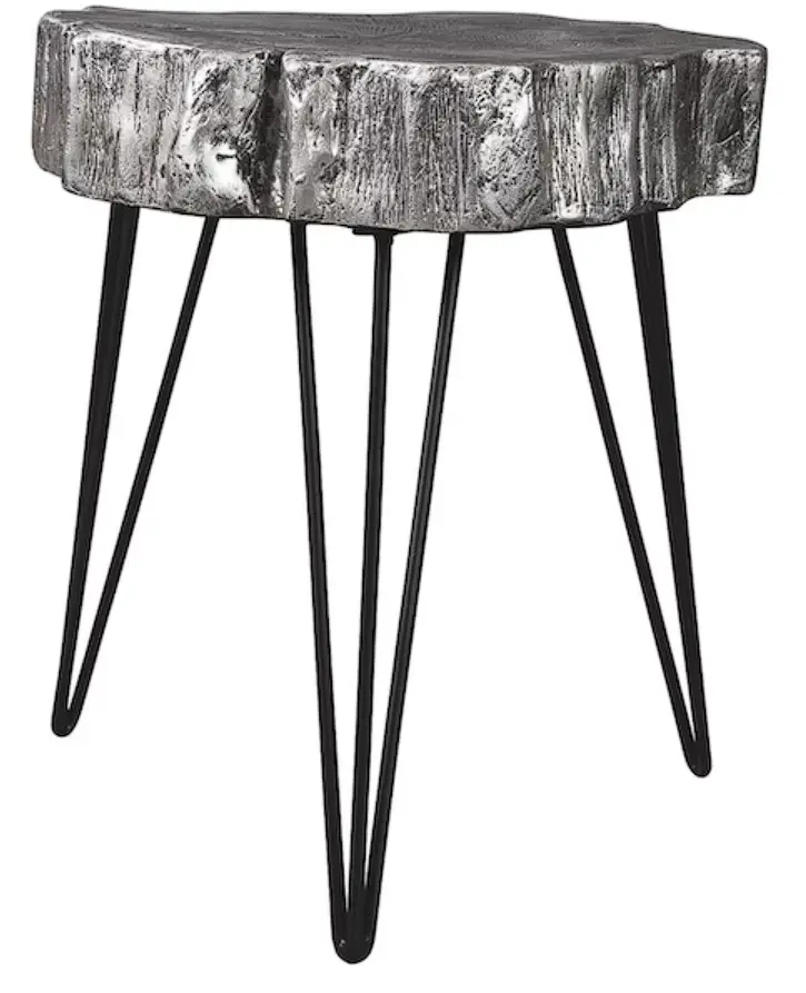 ASHLEY A4000074 Dellman Antique Silver Finish Accent Table