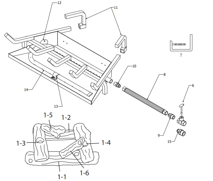 allen roth VL W18DL 24 in 55000 BTU Dual Vented Gas Fireplace Logs-fig20