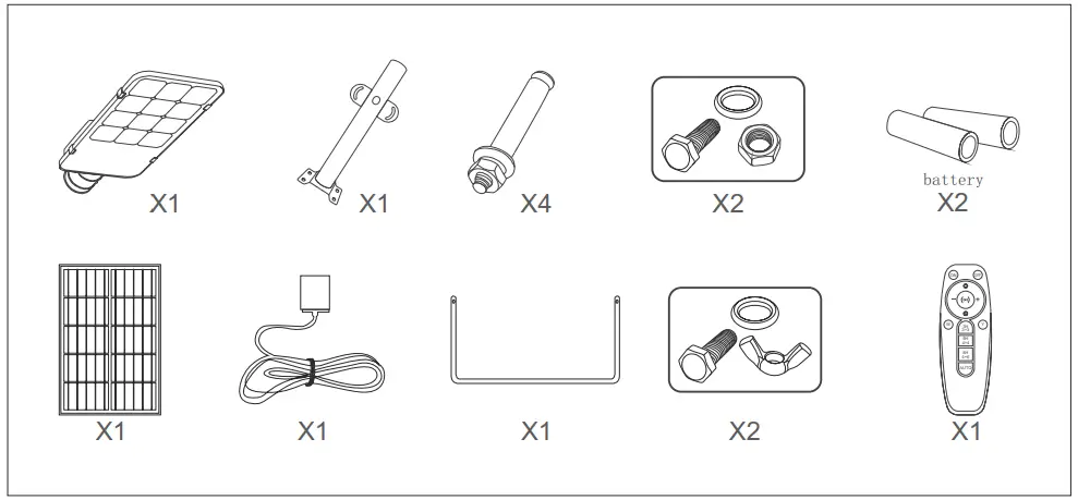 ELMARK 98SOL100 Series LED Solar LED Street Light with Sensor - fig