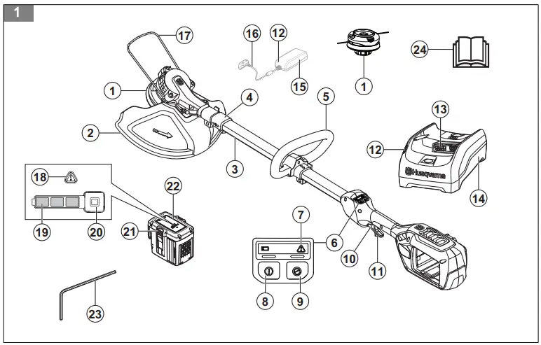 Husqvarna-215iL-Battery-Lawn-Trimmer-fig-1
