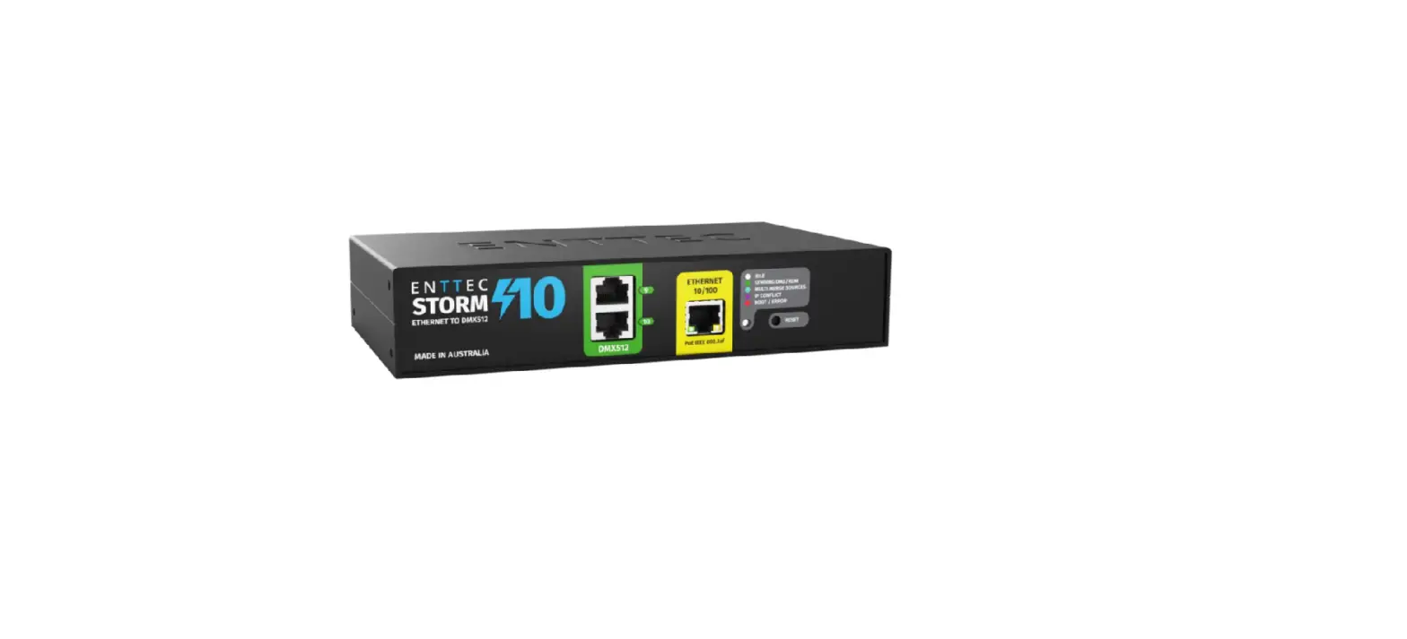 Enttec Storm10 Ethernet-dmx Converter 10 Porter User Manual