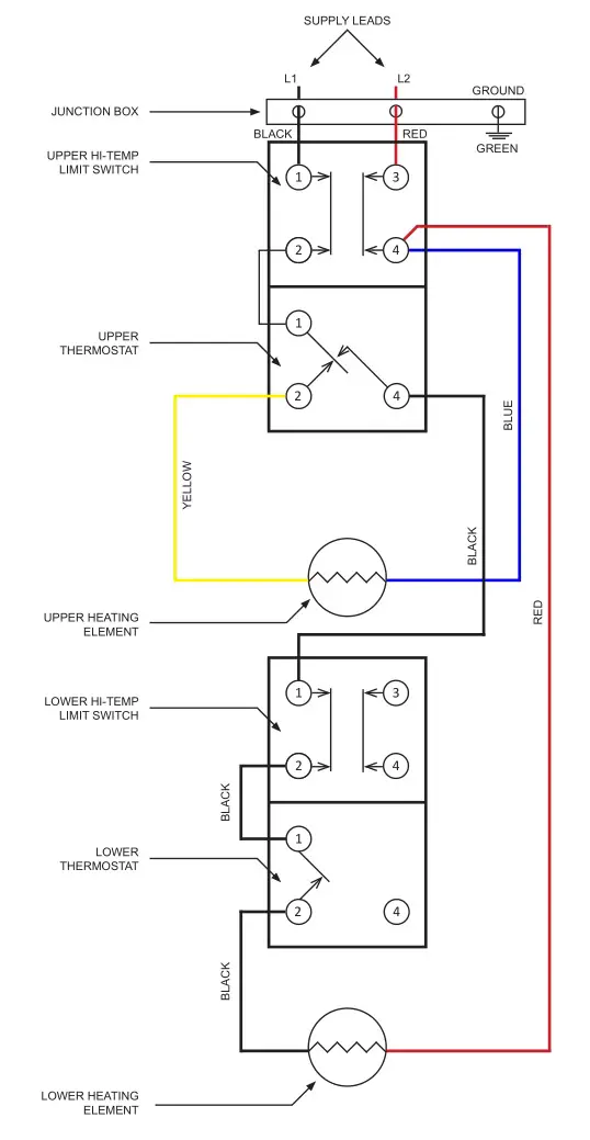 Heat-Flo Light Commercial Electric Water Heaters - WIRING DIAGRAMS