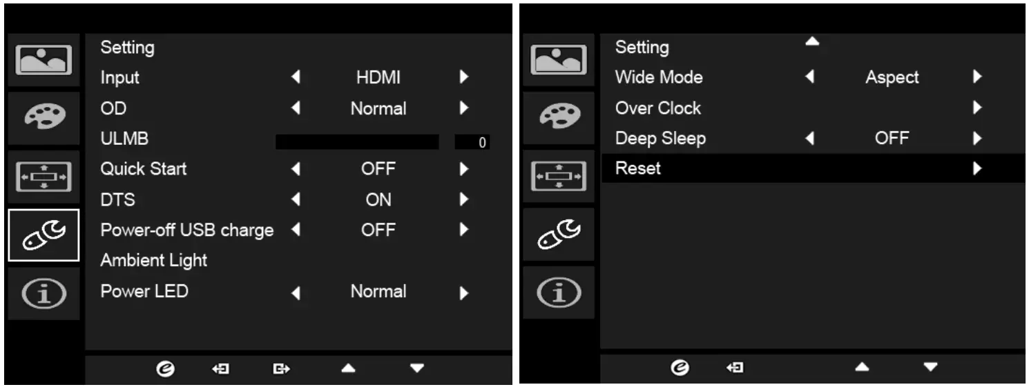 Acer Predator XB271HUA LCD Monitor - OSD