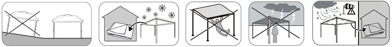 NATERIAL YSIS Steel and Aluminum Gazebo with Tortora Polyester Cloth 14