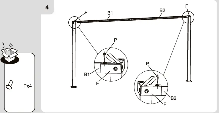 NATERIAL YSIS Steel and Aluminum Gazebo with Tortora Polyester Cloth 7