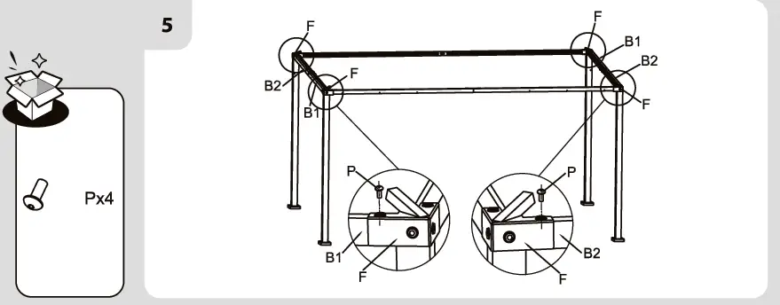 NATERIAL YSIS Steel and Aluminum Gazebo with Tortora Polyester Cloth 8