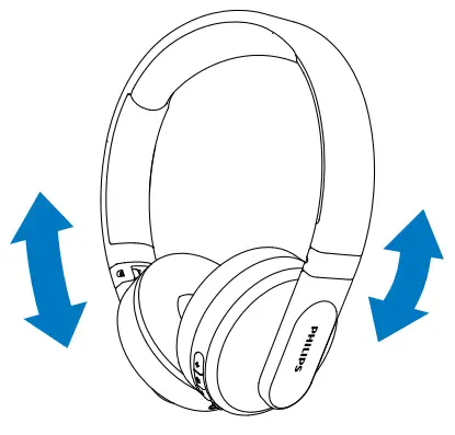 PHILIPS TAK4206 4000 Series Headphones -Adjust the headband
