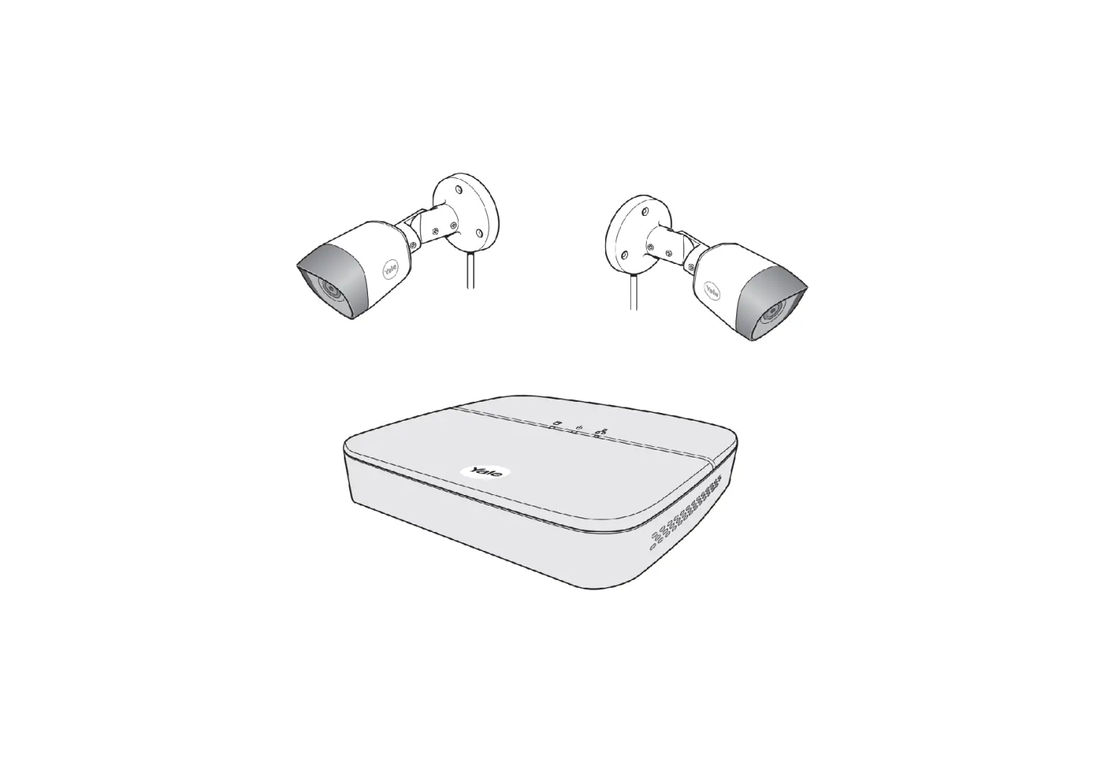 Yale Sv-4c-2abfx-2 2 Camera Wired Smart Home Cctv Kit User Guide