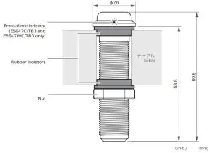 audio-technica ES945WO-TB3 Omnidirectional Condenser Boundary-Mounting on a table
