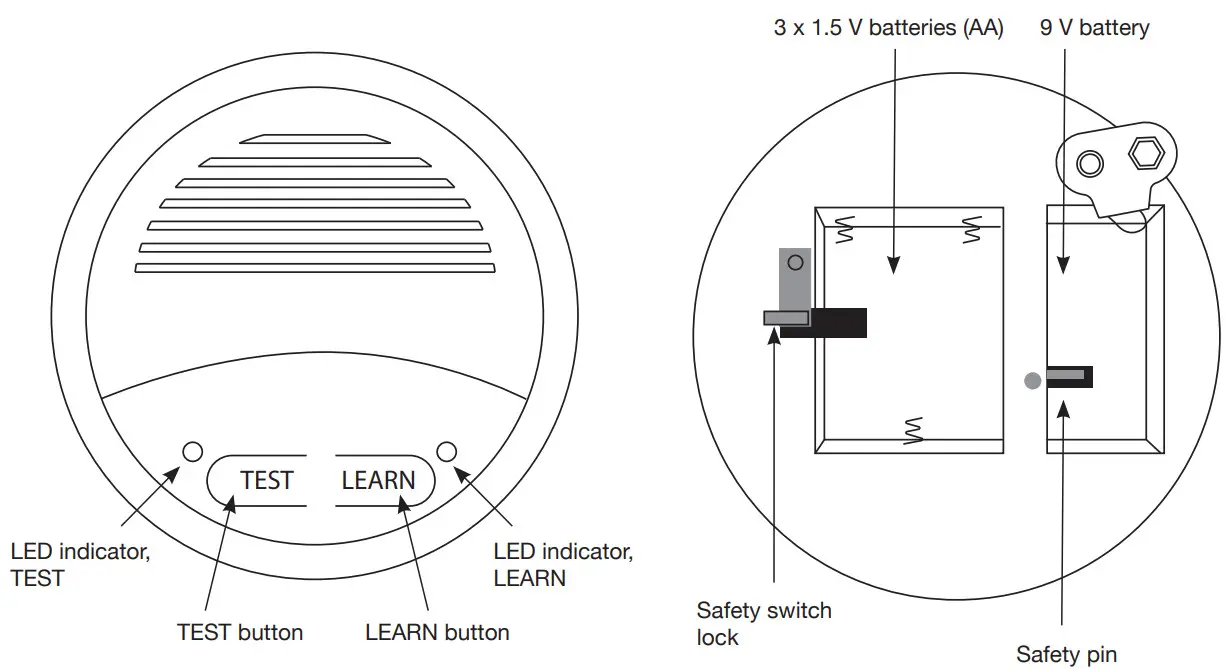 NEXA 101LC Optical Smoke Alarm for Wireless Connection - PROGRAMMING