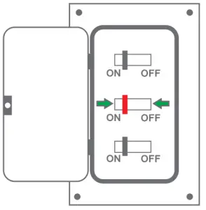 Turn on circuit breaker