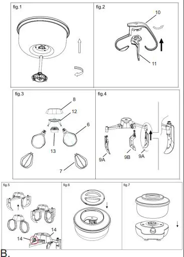 ADLER AD 4222 360° Rotating Mixer with Bowl fig2