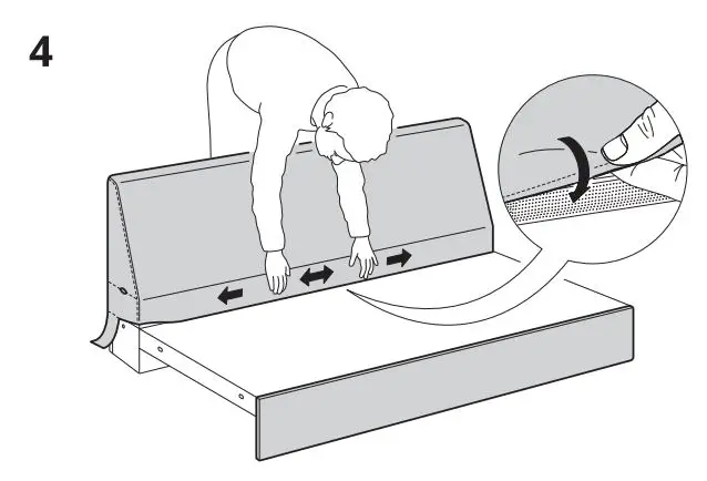IKEA 093.989.77 VIMLE 2 Seat Sofa Instruction Manual - Assembly 4