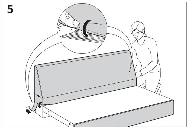 IKEA 093.989.77 VIMLE 2 Seat Sofa Instruction Manual - Assembly 5