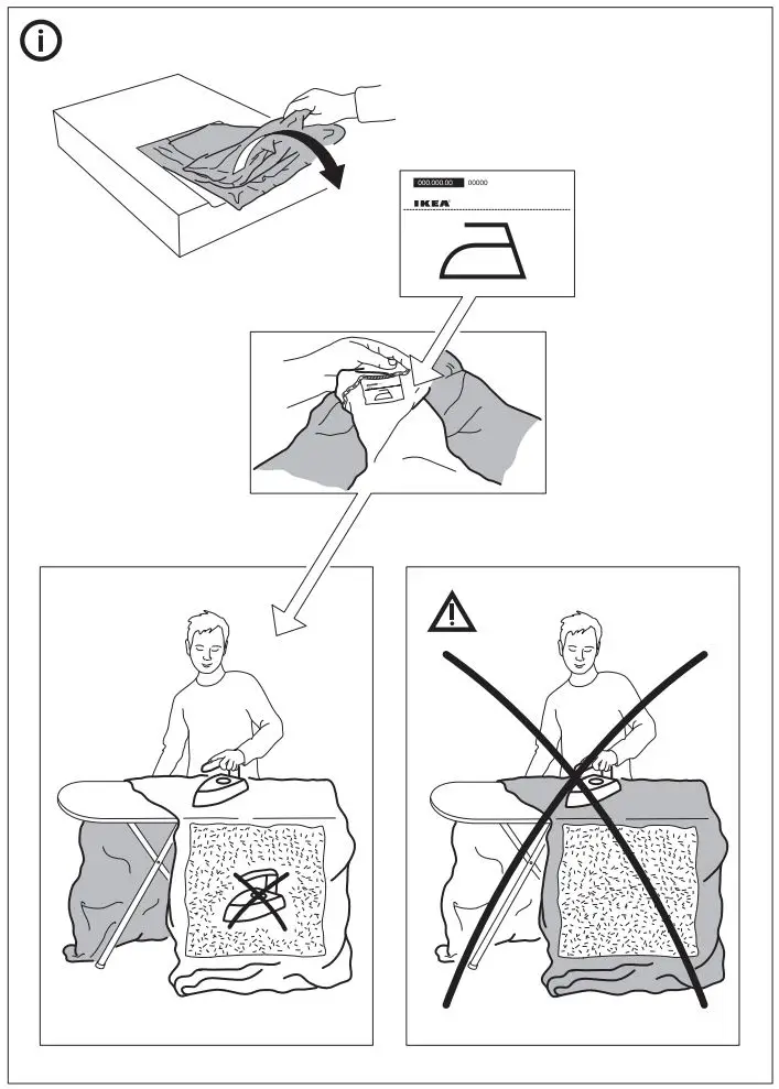 IKEA 093.989.77 VIMLE 2 Seat Sofa Instruction Manual - Warning Don't do this