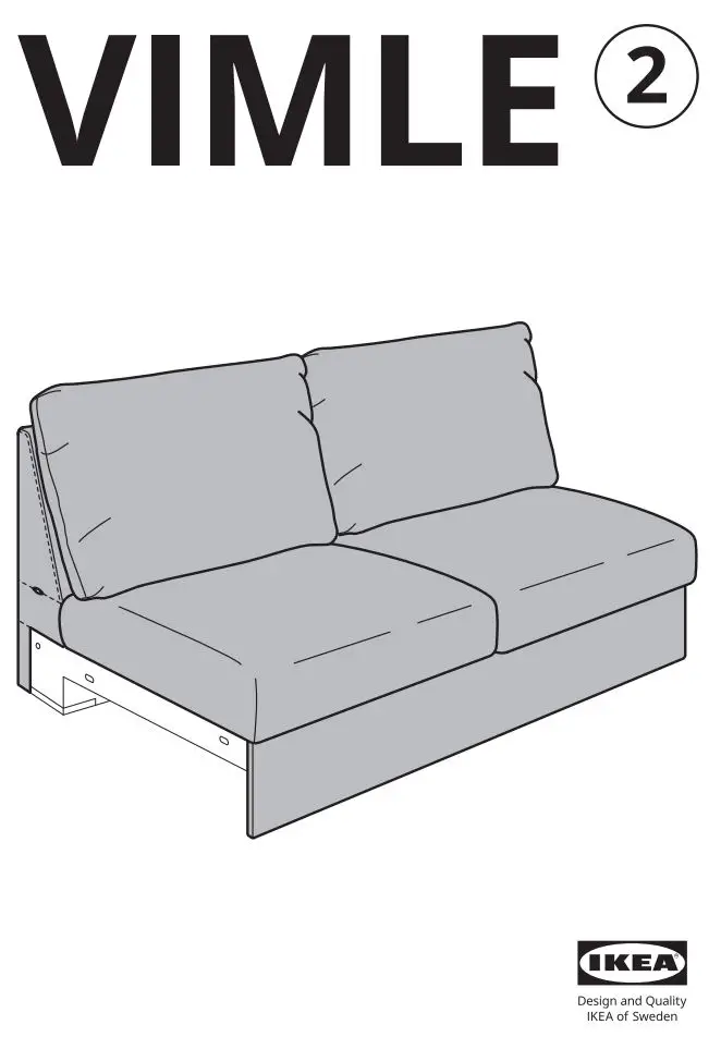 IKEA 093.989.77 VIMLE 2 Seat Sofa Instruction Manual