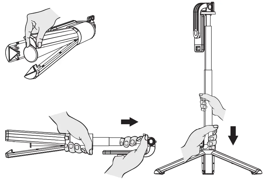 ATUMTEK Selfie Stick Tripod - How to use