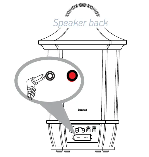 Acoustic Research AWSF7R Rechargeable Wireless Speaker with LED Flickering Flame Light-2