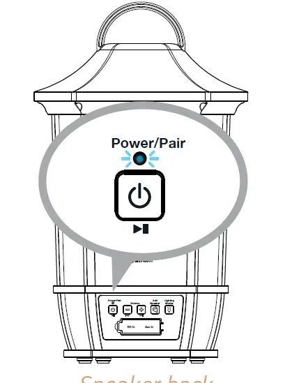 Acoustic Research AWSF7R Rechargeable Wireless Speaker with LED Flickering Flame Light-3