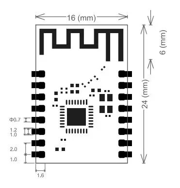HANGZHOU LIJIACHENG ELECTRIC M39 Module User Manual - PCB Package drawing - pins