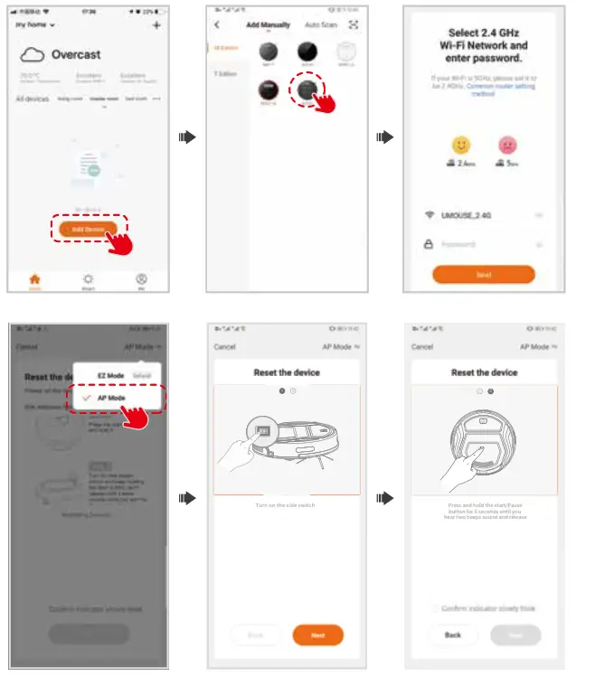 lefant Robot Vacuum Cleaner M201 - Manually