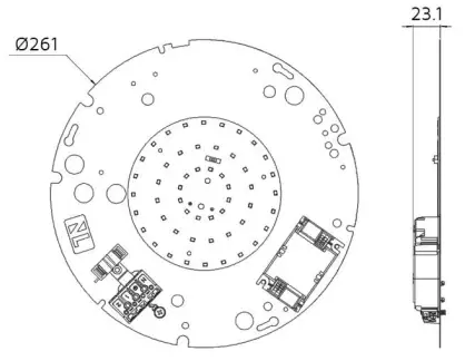 NET LED LIGHTING NET 33 06 XX LED Gear Tray -PRODUCT DIMENSIONS