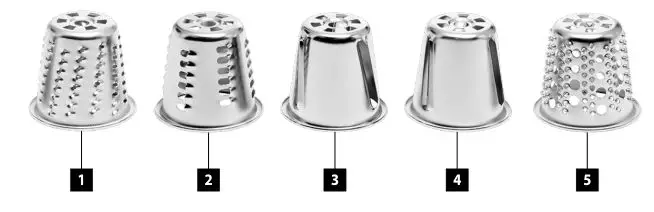 concept RM7000 Food Processor Mixer - Assembly instructions for grater