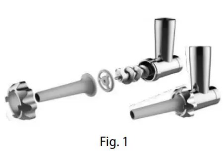 concept RM7000 Food Processor Mixer - Filling sausages Fig. 1