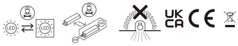 ROBUS RDR6D2W 11 LED Recess Light Fitting Dimmable Draco- Symbol