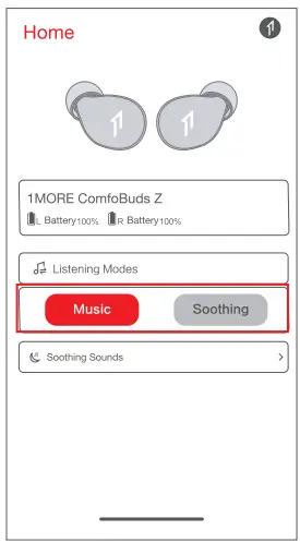 1MORE EH601 ComfoBuds Z TWS Earbuds - App