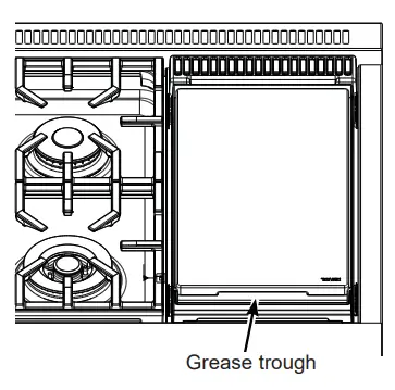 MONOGRAM ZGU366NPSS 36 Inch Professional Gas Rangetop with 6 Burners - GREASE TROUGH