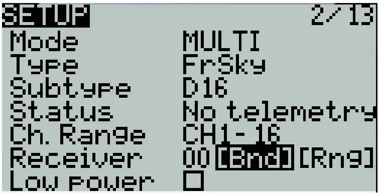 RADiOMASTER ZORRO Radio Transmitter - Model selection