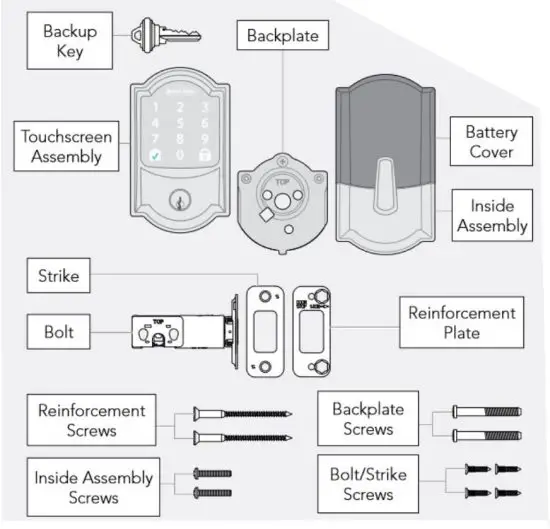 SCHLAGE Encode Smart WiFi Deadbolt - Parts