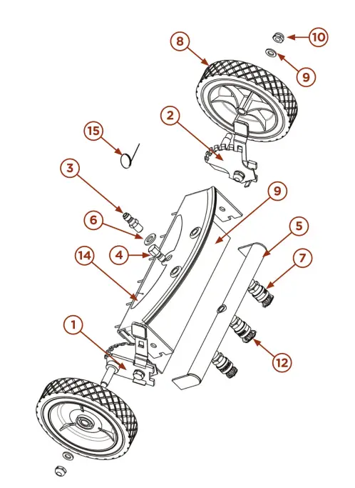STREAMLINE HP-GP2100306 Trikleener Broom with Height Adjustable - Breakdown