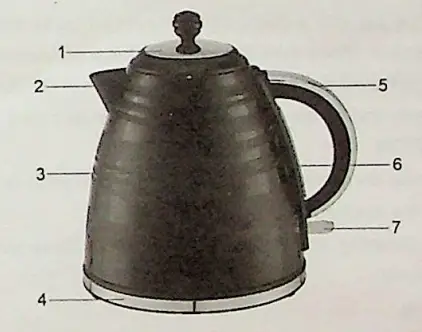 MateStar PLM-502BK-W Water Kettle Instruction Manual - Product Overview